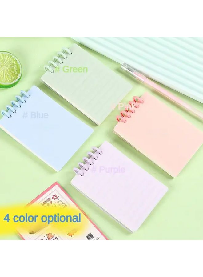 4pcs Mini Pocket Notebooks Sakura Pink Soft Colored Perforated Pages Compact Practical - Image 5